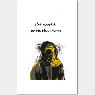 the world with the virus Posters and Art